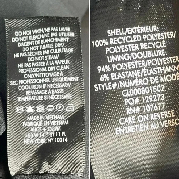 Alice + Olivia Kyrie Tuxedo Dress Black Size 12 - Picture 7 of 11